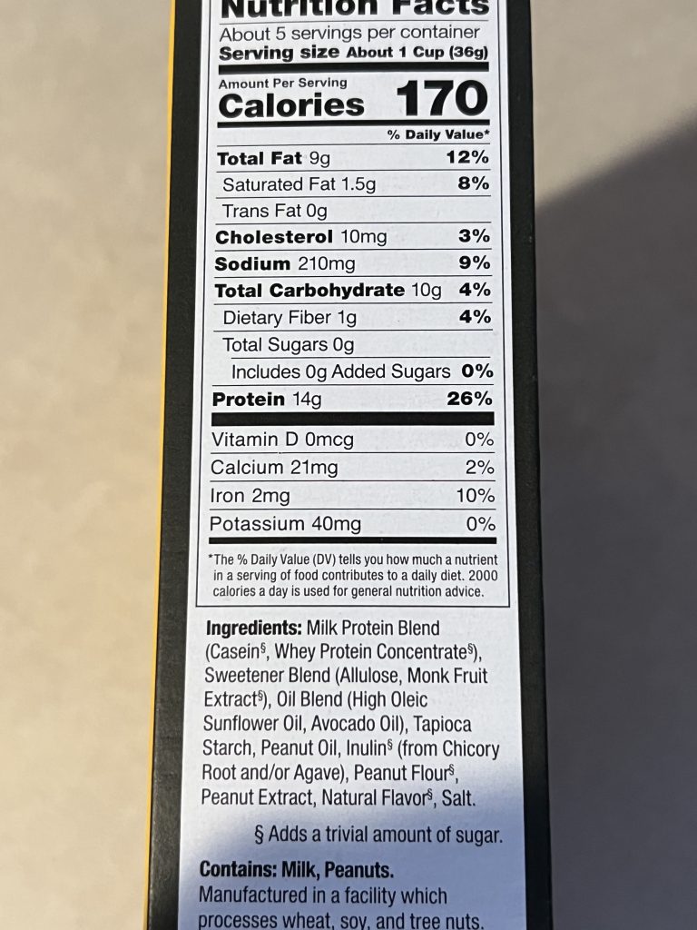 magic spoon cereal nutrition facts