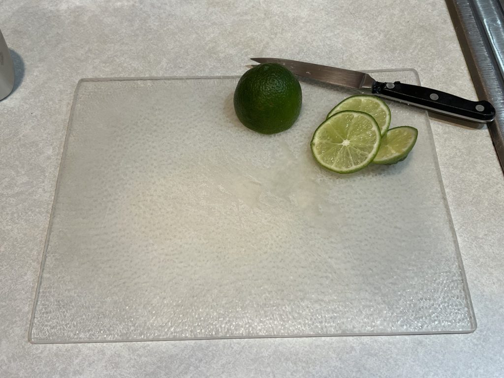 chopped up lime for margarita recipe