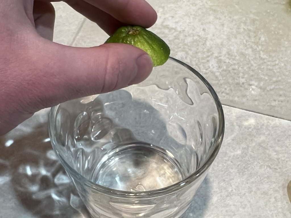 lime on glass