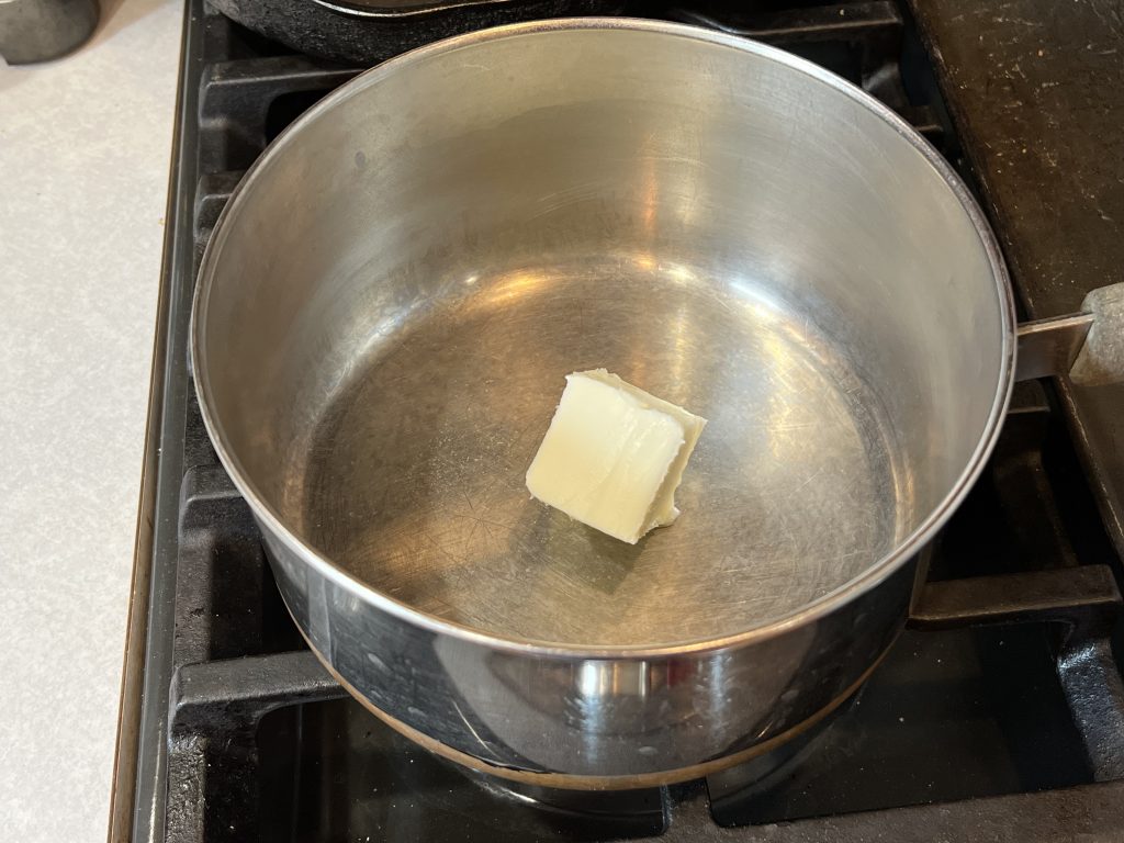 saucepan with butter in it