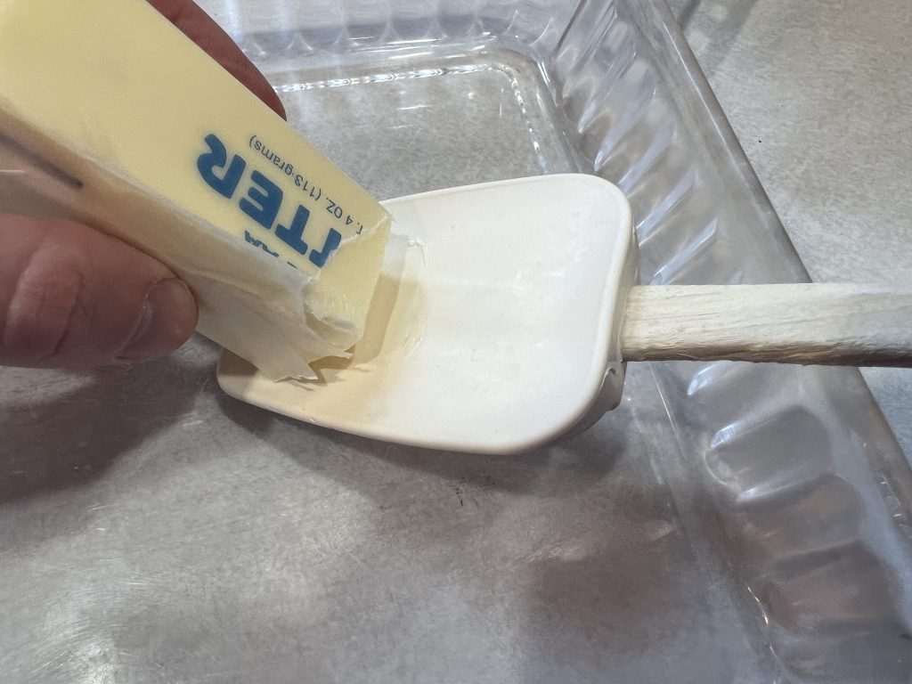 buttering a spatula