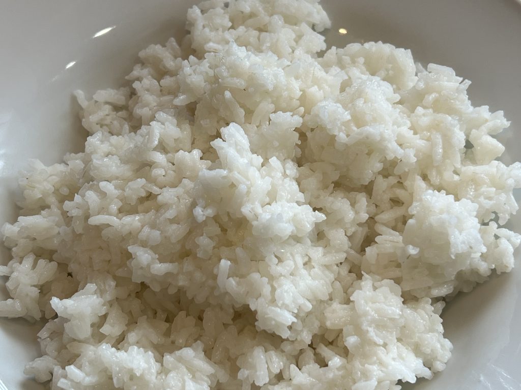 rice in a serving bowl
