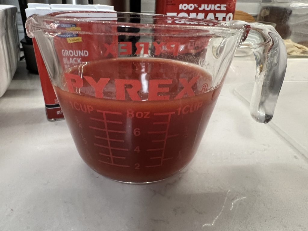 1 cup of tomato juice for meatloaf recipe