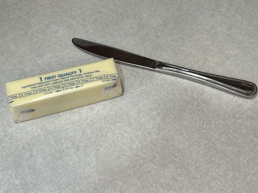 Butter and a butter knife