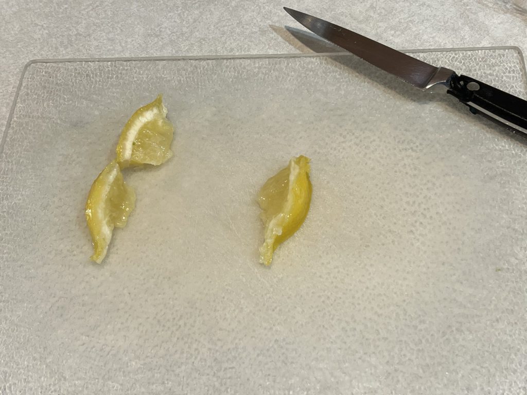cut up lemon wedges for lemon drop shot recipe