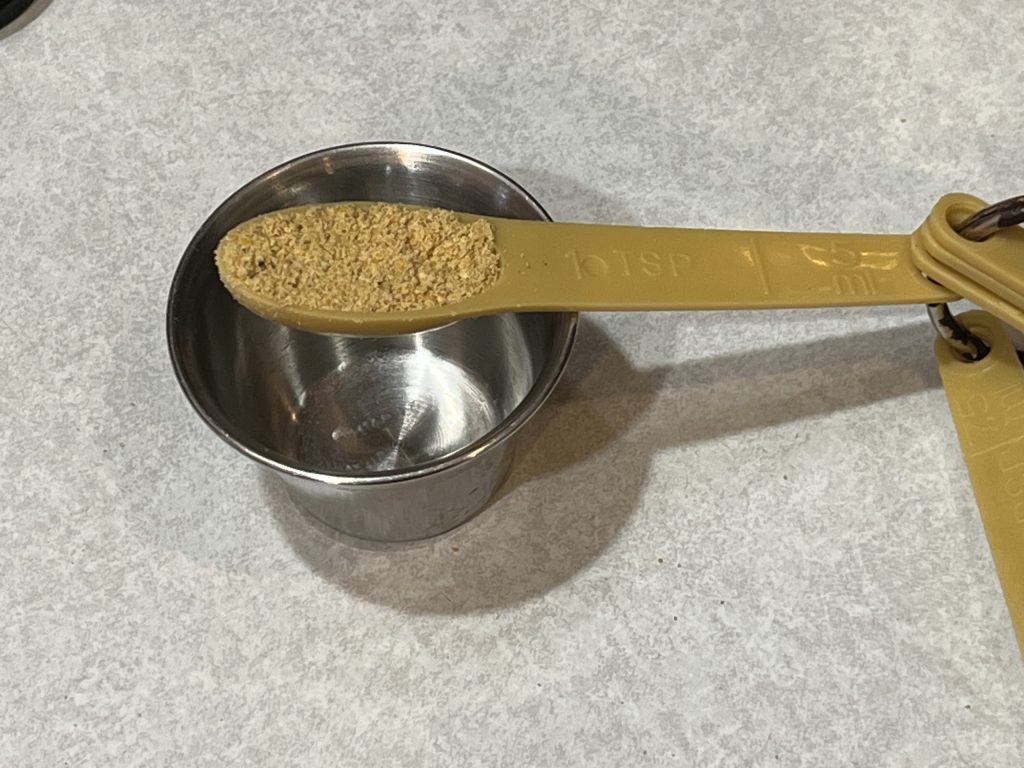 teaspoon of ground mustard