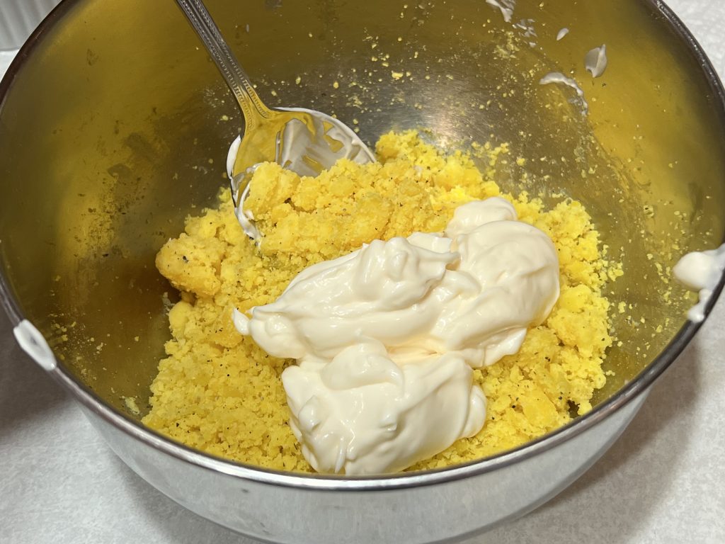mayo in egg yolks