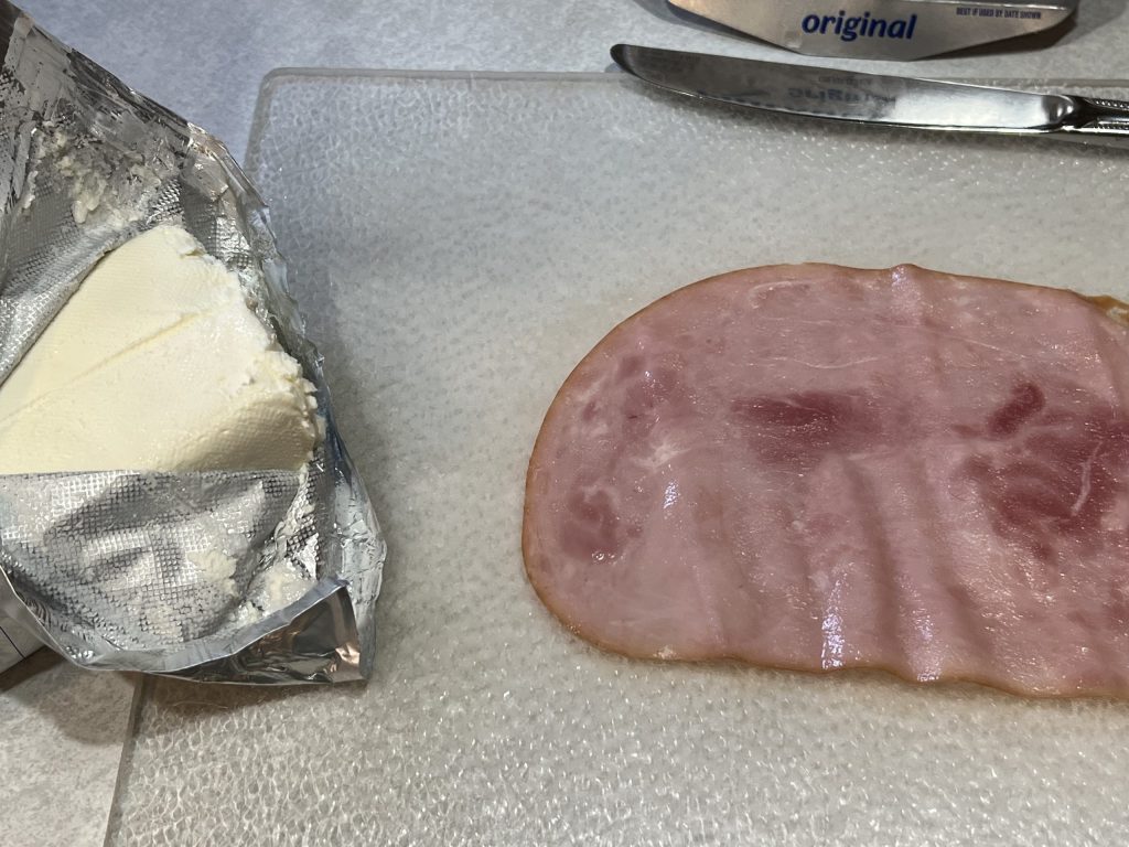 cream cheese and ham