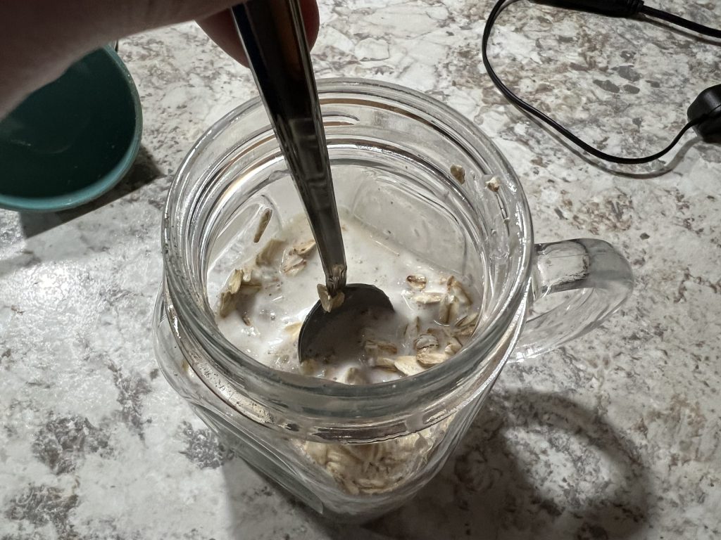 stirring overnight oats recipe